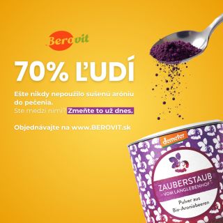 „Až 70 % ľudí nikdy nepoužilo aróniu pri pečení. Patríte medzi nich?“ 👉 Bio prášok z arónie prirodzene zafarbí cesto,...